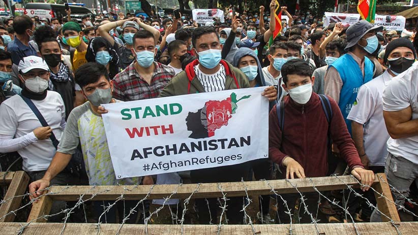 Unjuk Rasa Pencari Suaka Asal Afganistan di UNHCR Jakarta Berujung Ricuh - Bagian 1