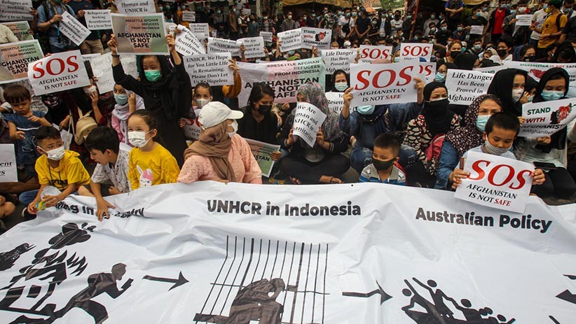Unjuk Rasa Pencari Suaka Asal Afganistan di UNHCR Jakarta Berujung Ricuh - Bagian 3