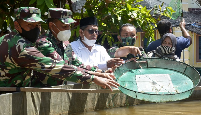 Dimotivasi TNI, Warga Ini Raup Jutaan Rupiah dari Budi Daya Udang Vaname         