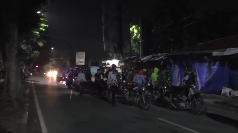 Balap Liar di Bandarlampung Dibubarkan Polisi, 45 Pemuda Dihukum Dorong Motor Sejauh 4 Km