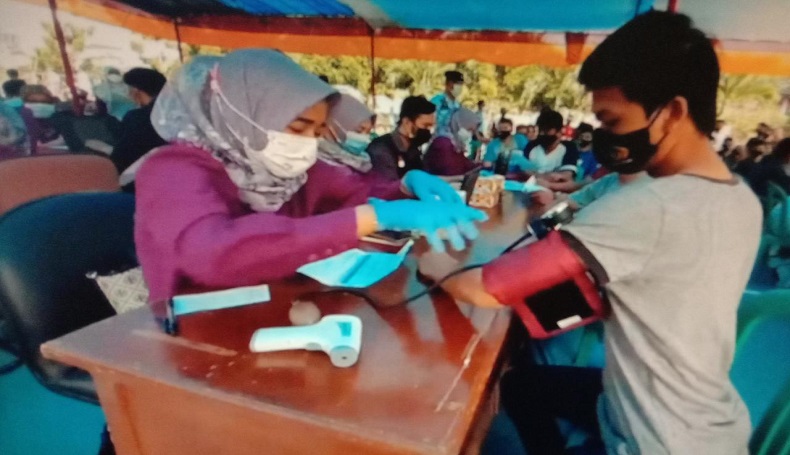 Cegah Covid-19, Ratusan Narapidana Lapas Kelas IIB Cianjur Divaksinasi Massal 