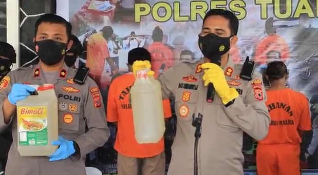 Polres Tual Tangkap Bandar Sabu dan Penjual Miras Sopi