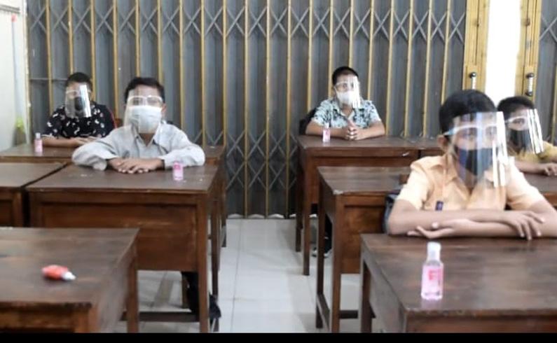 Simulasi PTM di Kudus, Sejumlah Siswa Tak Pakai Seragam Sekolah karena Tak Muat 