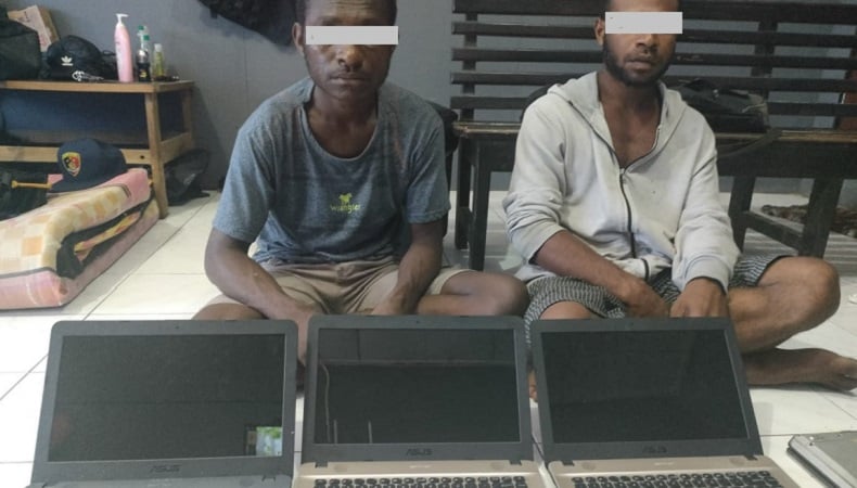 Polres Merauke Tangkap 2 Pemuda Pencuri Belasan Laptop dari Sekolah
