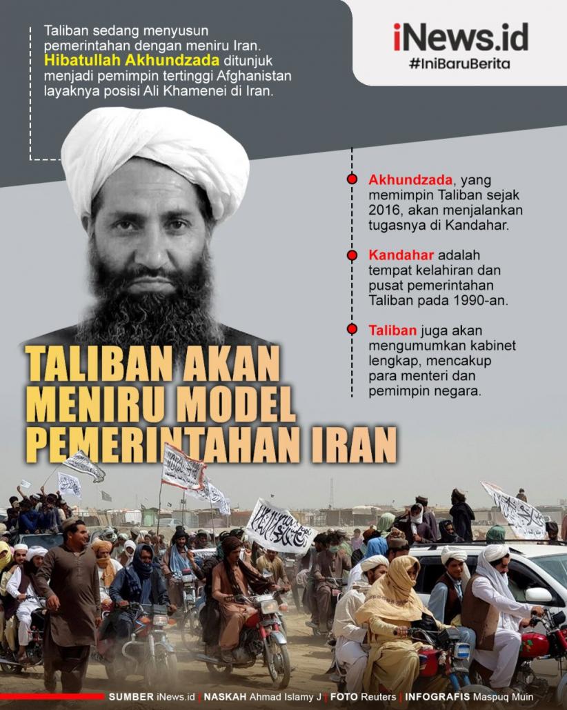 Infografis Taliban Bakal Terapkan Model Pemerintahan Iran di Afghanistan?