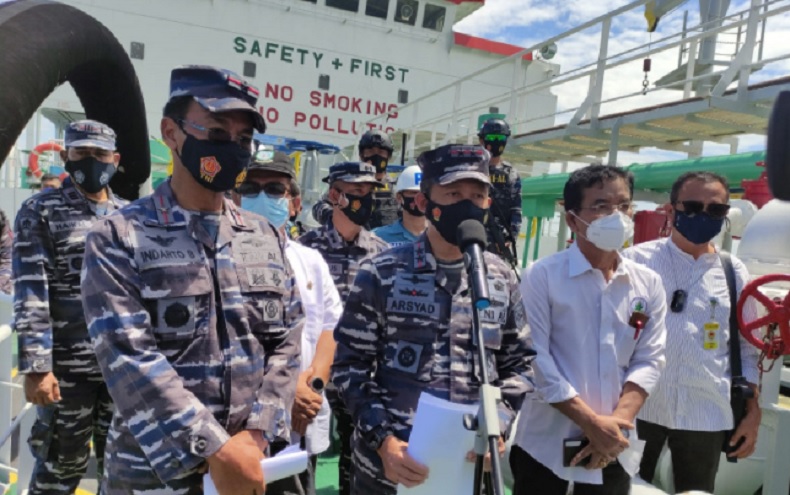 Kapal Tanker Berbendera Panama Ditangkap TNI AL di Perairan Batam