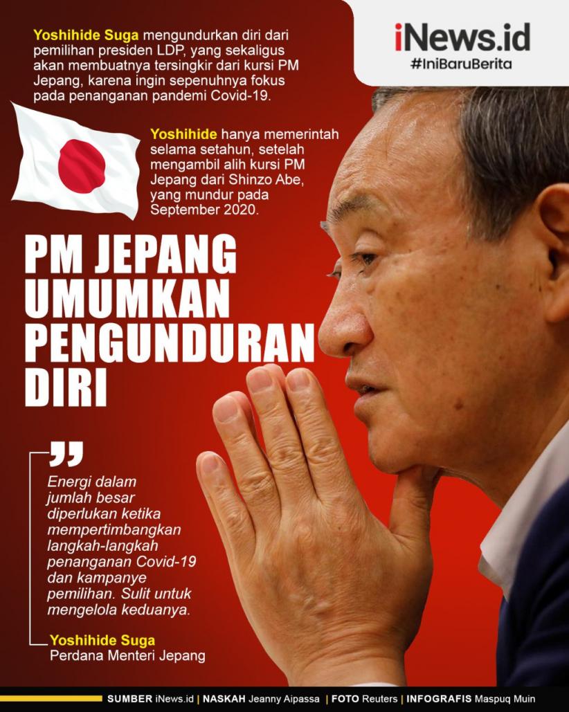 Infografis PM Jepang Umumkan Rencana Pengunduran Diri 