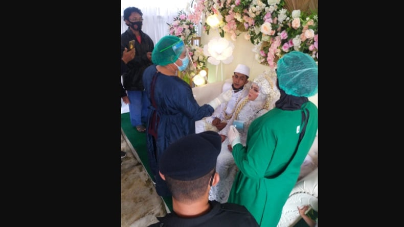 Langgar PPKM Level 4, Pesta Pernikahan di Medan Amplas Dibubarkan Satgas Covid-19