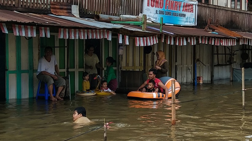 Ribuan Jiwa Terdampak Banjir akibat Luapan Sungai Mentaya Kotawaringin Timur - Bagian 1