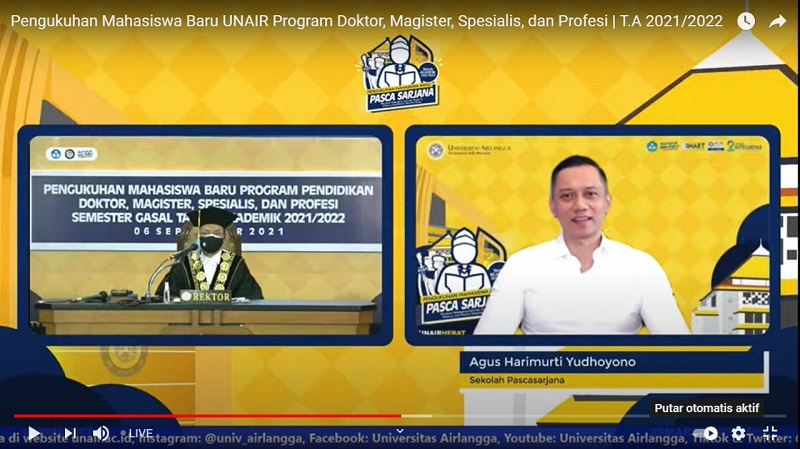 Resmi Jadi Mahasiswa Unair, Ketum Demokrat AHY Berharap Lulus Tepat Waktu 