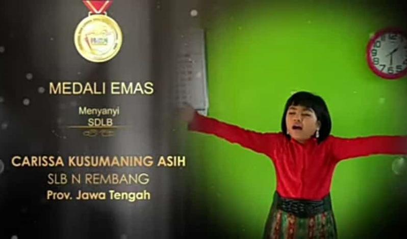Penyandang Tunanetra asal Rembang Raih Emas Lomba Menyanyi Tingkat Nasional