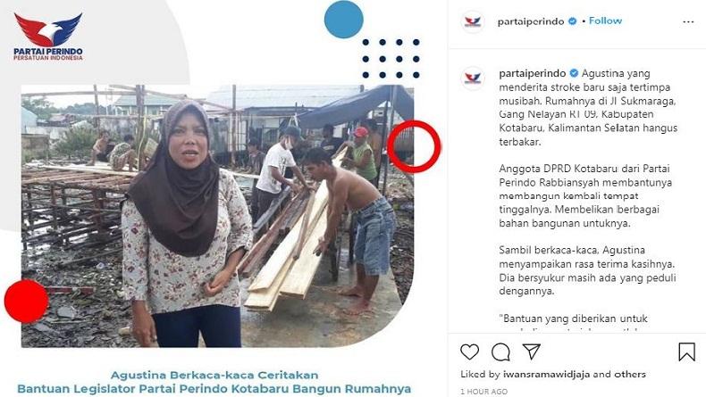 Rumah Ludes Terbakar, Penderita Stroke Terharu Terima Bantuan dari Legislator Perindo