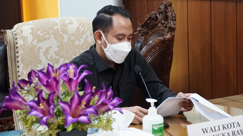 Pemko Palangka Raya Laksanakan Evaluasi Akuntabilitas Kinerja Tahun 2021 Secara Daring