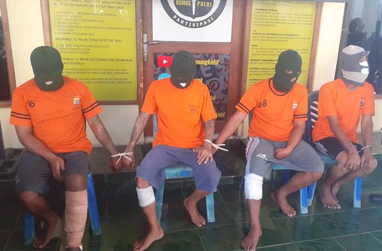 Gondol 100 Ekor Kambing, 4 Komplotan Pencuri Dibekuk Polisi