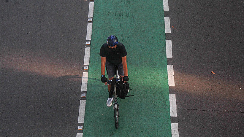 Bike to Work, Pesepeda Uji Coba Lewati Jalan Sudirman-Thamrin - Bagian 1