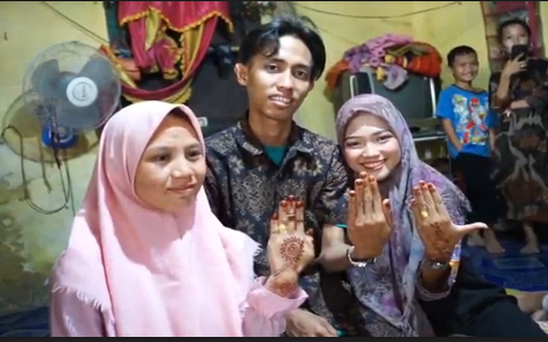 Heboh, Pemuda Nikahi 2 Gadis Sekaligus dan Sepakat Tinggal Seatap di Perantauan 
