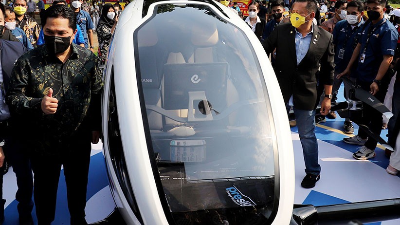 Penampakan Taksi Terbang, Drone Berukuran Besar Bisa Bawa Penumpang - Bagian 4