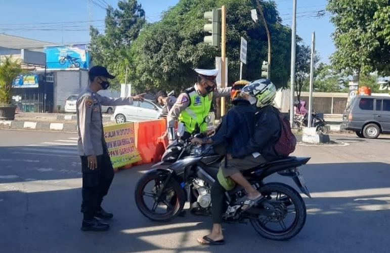  PPKM Level 2, Polres Pekalongan Tetap Lakukan Penyekatan di Sejumlah Titik 