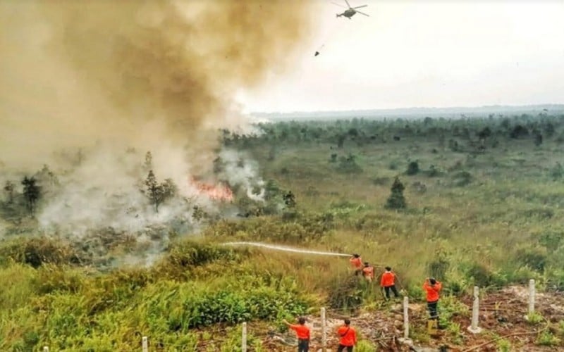Jumlah Titik Api Berkurang, Sumsel Tetap Siaga Karhutla