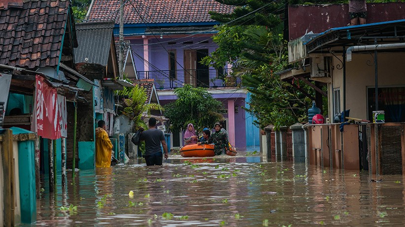 Permukiman Warga Rangkasbitung Terendam Banjir hingga 2 Meter