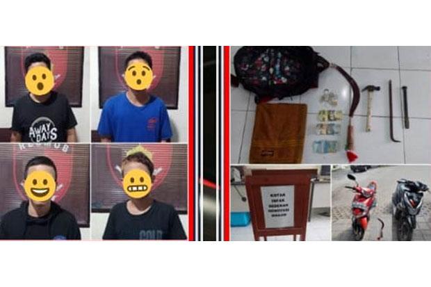   Empat Remaja Ini Ternyata Komplotan Pencuri Kotak Infak Masjid