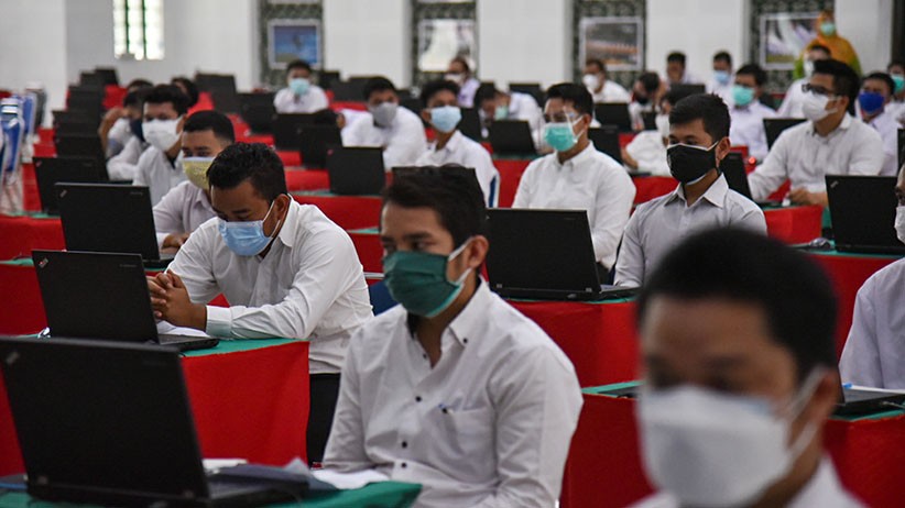 Peserta Tes CPNS di Mataram Wajib Gunakan Masker Dobel