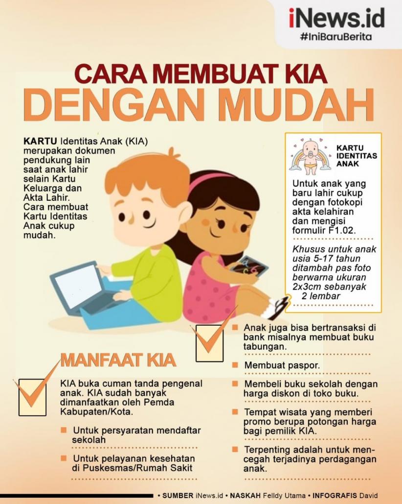 Infografis Cara Membuat Kartu Identitas Anak dengan Mudah