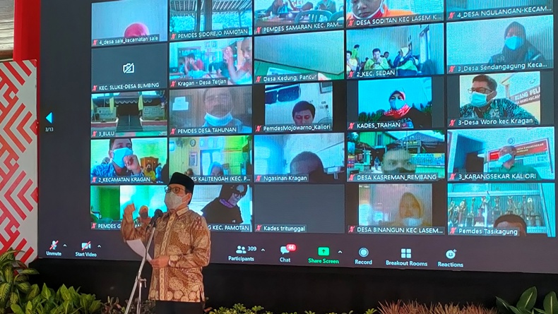 Dialog Secara Virtual, Kades di Rembang Ini Sanggah Pernyataan Mendes PDTT