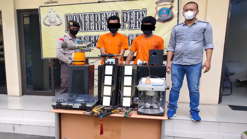 Polisi Tangkap 2 Komplotan Pencuri Kafe di Sunggal selama PPKM