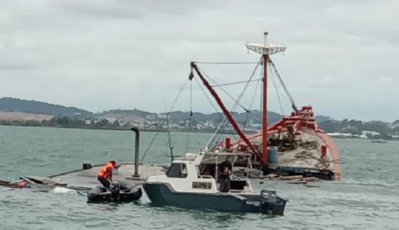 Kapal Angkut 700 Ton Semen Bocor dan Tenggelam di Perairan Batam, 2 ABK Hilang
