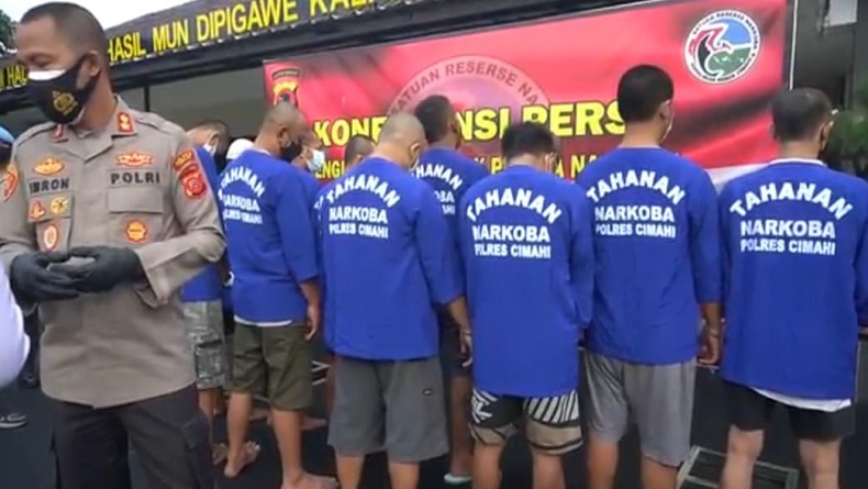 Pengedar Narkoba Ditangkap di Cimahi dan KBB, Polisi Sita 1 Kg Ganja