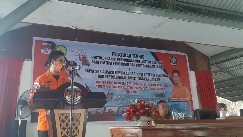Basarnas Manado Gelar Pelatihan Pertolongan Pencarian di Minahasa Selatan