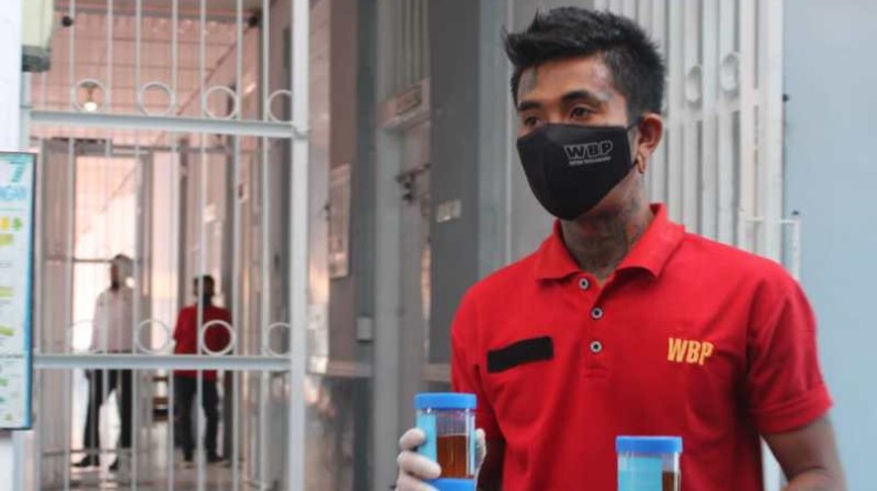 Pegawai dan Warga Binaan Rutan Temanggung Jalani Tes Urine 