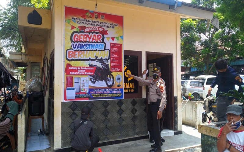 Percepat Vaksinasi, Polres Pagaralam Siapkan Doorprize Sepeda Motor hingga Kompor