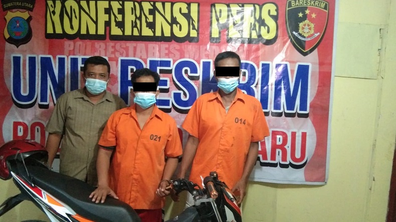 2 Perampas Sepeda Motor dengan Modus Debt Collector di Medan Ditangkap
