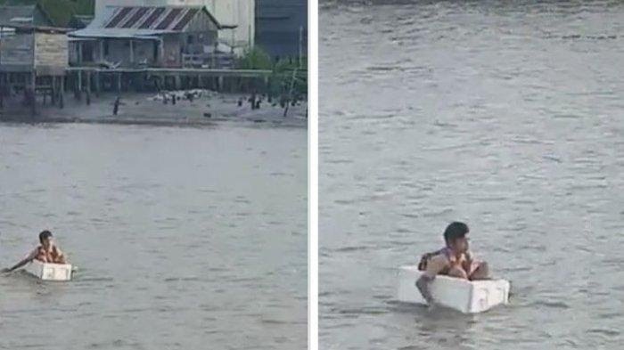 Viral Siswa SD Pakai Boks Styrofoam Arungi Sungai, Pemkab OKI: Mereka Sudah Terbiasa