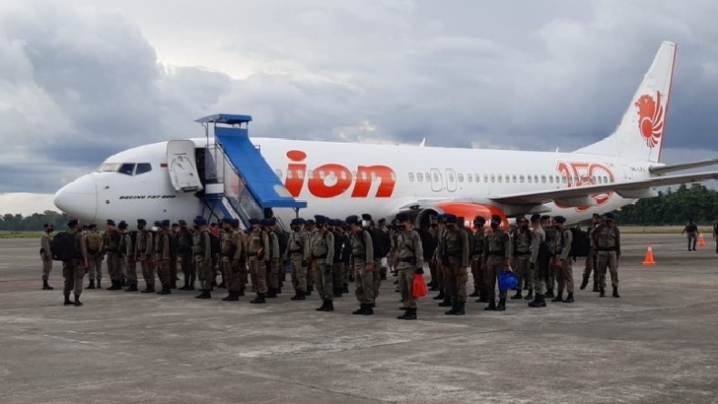 Perkuat Pengamanan PON XX, Brimob Nusantara dari Riau Mendarat di Papua