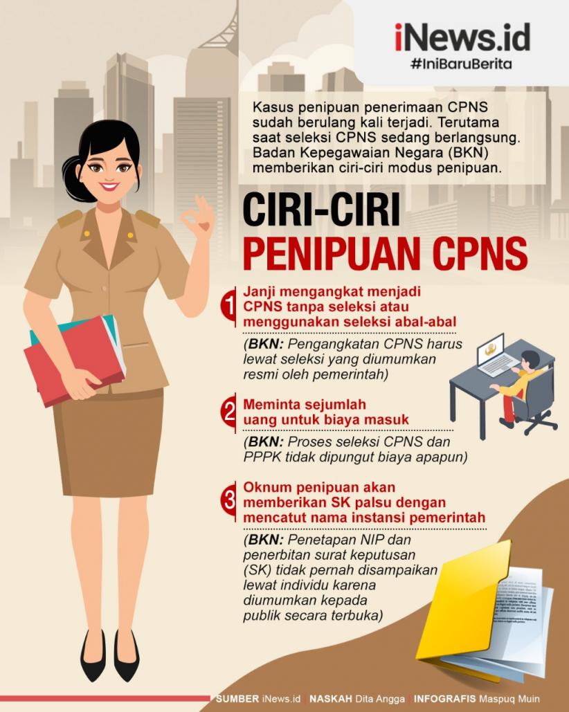 Infografis Ciri-Ciri Penipuan CPNS
