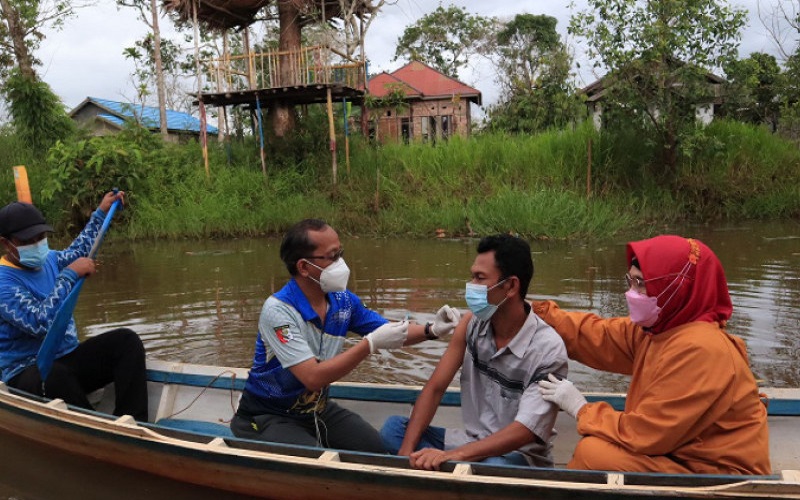 244.89 Warga Banjarmasin Sudah Disuntik Vaksin Covid-19