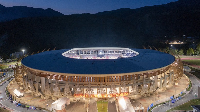 Penampakan dari Udara Stadion Lukas Enembe Jelang Pembukaan PON Papua - Bagian 1