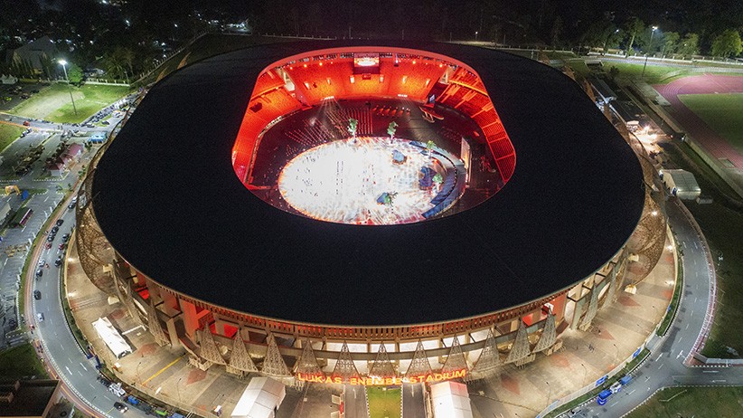Penampakan dari Udara Stadion Lukas Enembe Jelang Pembukaan PON Papua - Bagian 3