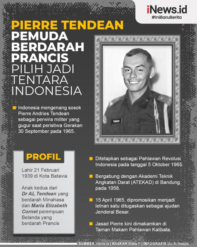 Infografis Pierre Tendean, Pemuda Berdarah Prancis Pilih Jadi Tentara Indonesia   