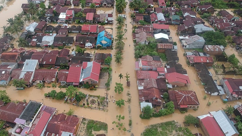 Penampakan Dari Udara Banjir Rendam Permukiman Di Padang Pariaman ...