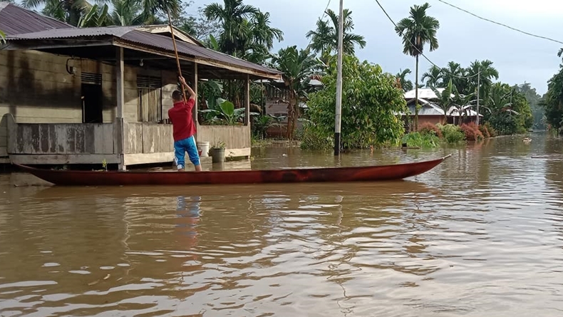 Sungai Sotboyak Meluap, 3 Desa di Pulau Siberut Terendam Banjir