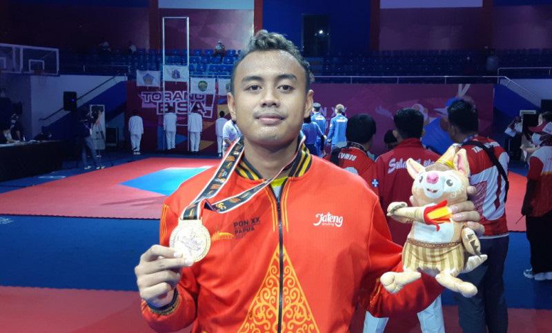 Taekwondoin Syamsul Hilali Persembahkan Emas Pertama Jateng di PON Papua
