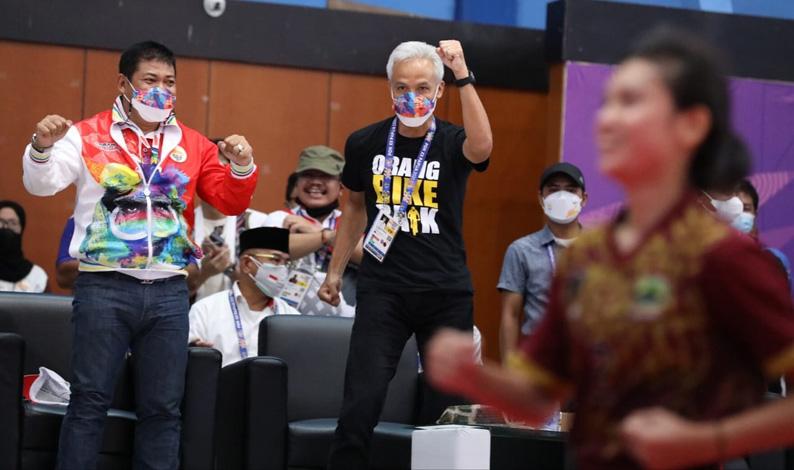 Tegangnya Ganjar saat Saksikan Final Sepak Takraw Putri Jateng Lawan Jabar di PON Papua
