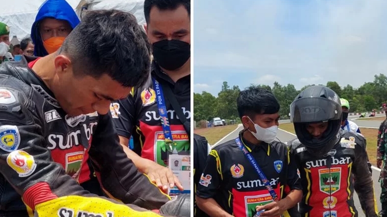 2 Pembalap Sumbar Jatuh saat Berlaga di PON XX