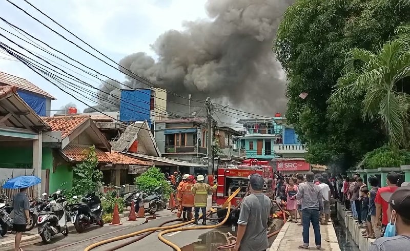 Kebakaran Hebat di Tanjung Priok, Lebih dari 10 Rumah Hangus