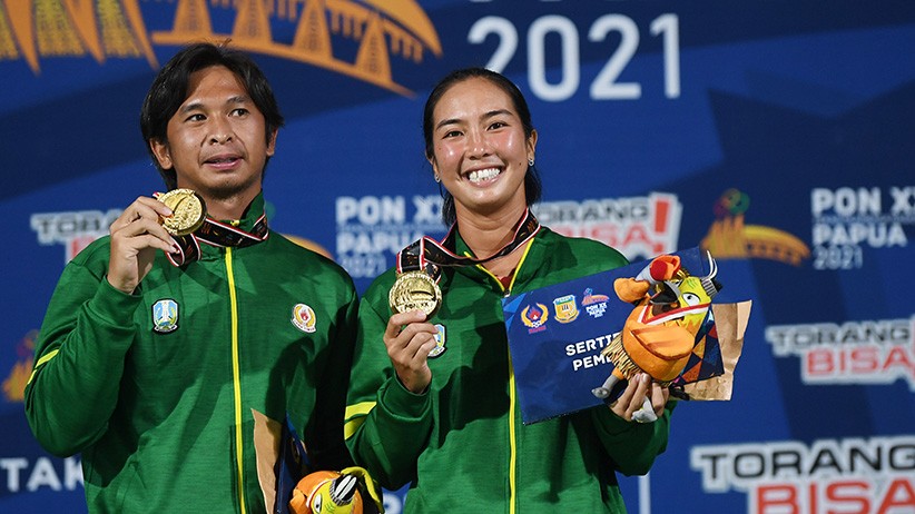 Jawa Timur Sapu Bersih Tujuh Emas Cabang Tenis PON Papua - Bagian 3