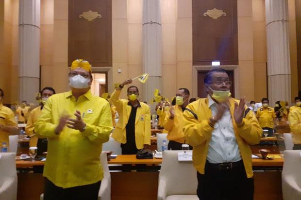   Ke Jogja, Ketum Golkar Disambut Lagu Airlangga Hartarto Presidenku